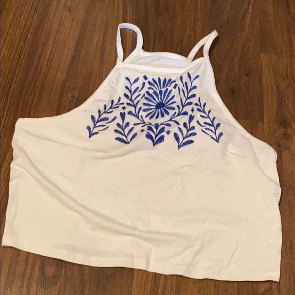 Embroidered Crop Top